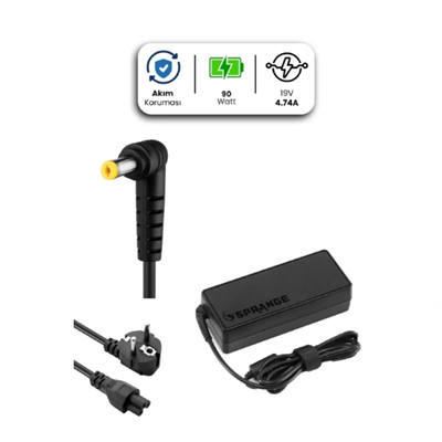 19V 4.74A 5.5 * 1.7mm 90W ACER İçin Laptop Adaptör