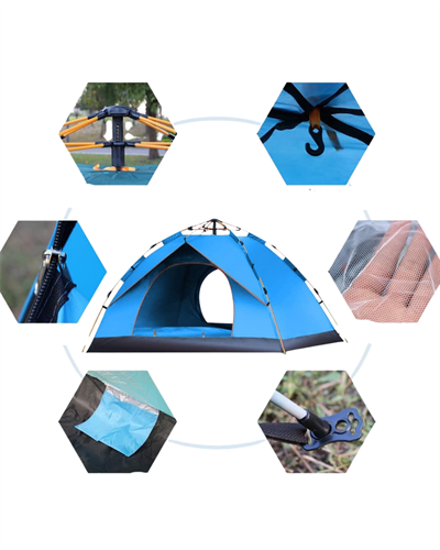 2 3 Kişilik Otomatik Kamp Çadırı Su Geçirmez Outdoor Pratik Kurulum