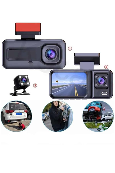 2 İnç Araç İçi Kameralı Ekran 1080P Full HD Kaliteli Hafıza Kart Destekli