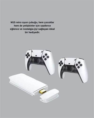 2 Kablosuz Kollu HDMI Uyumlu M15 Oyun Konsolu