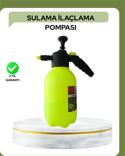 2 Litre Pompalı Püskürtücü Bakır Nozullu Ayarlı Sprey Temizlik ve Bahçe