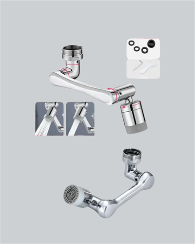 2 Modlu 1080° Dönebilen Musluk Başlığı Esnek 3 Eklemli Hareketli Tasarım