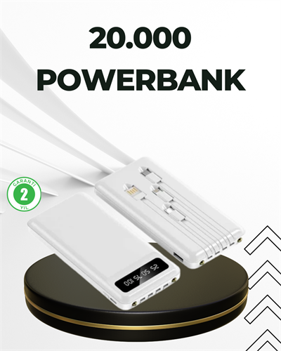 20.000mAh Taşınabilir Powerbank PD Teknolojili Çift USB Çıkışlı