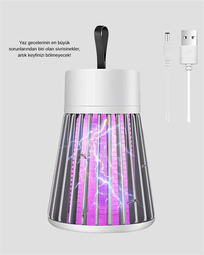 2000 mAh Şarjlı Sivrisinek Kovucu Lamba – Kimyasalsız, Güvenli ve Taşınabilir