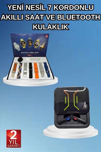 2025 Model Kablosuz Kulaklık ve Yeni Nesil Akıllı Saat Metal Kayış Plastik Kayış