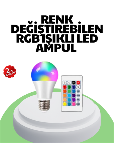 2025 RGB LED Ampul Uzaktan Kumandalı Renkli Işık A Kalite