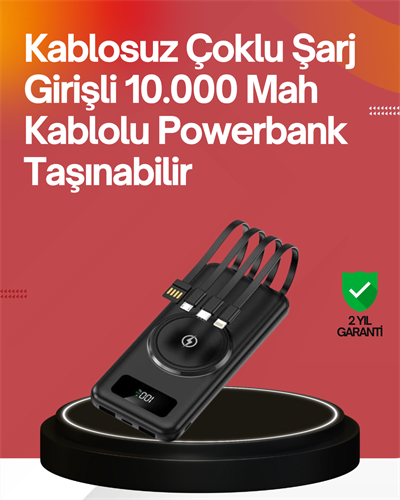 22.5W Hızlı + 15W Kablosuz Şarj – Akıllı Powerbank ile Her An Enerji