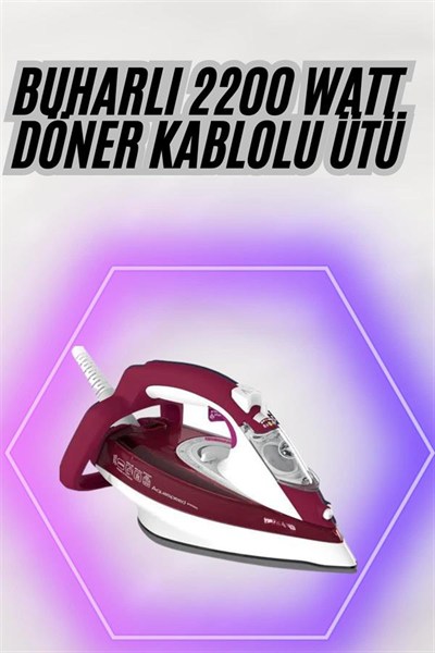 2200W Seramik Kaplama Estetik Tasarımı 360 Derece Dönebilir Kablosu