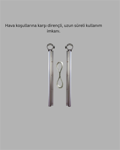 25x60 Balkon Askılığı Kare Demir Uyumlu Hava Dayanıklı Çamaşır Askısı