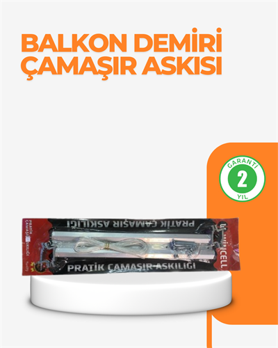 25x60 cm Çamaşır Askılığı Kare Balkon Demiri İçin Dayanıklı Tasarım