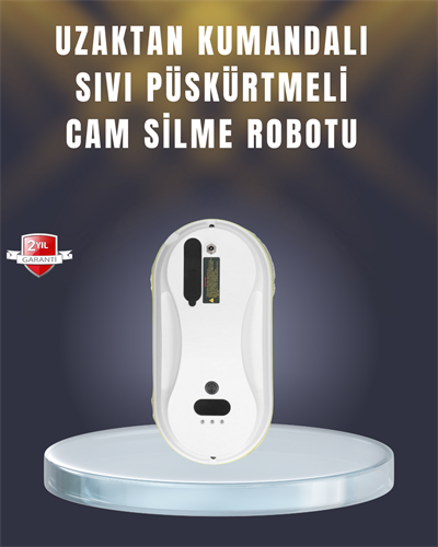 2800 Pa Güçlü Emişli Akıllı Cam Temizleyici Robot