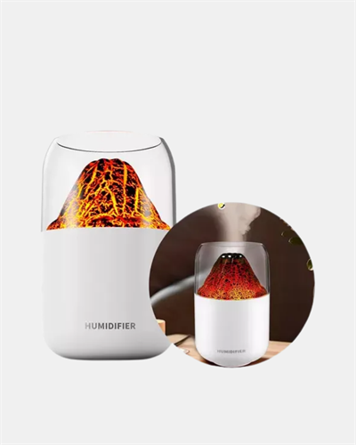 280ml Alev Işıklı Ultrasonik Hava Nemlendirici Sessiz ve USB Şarjlı