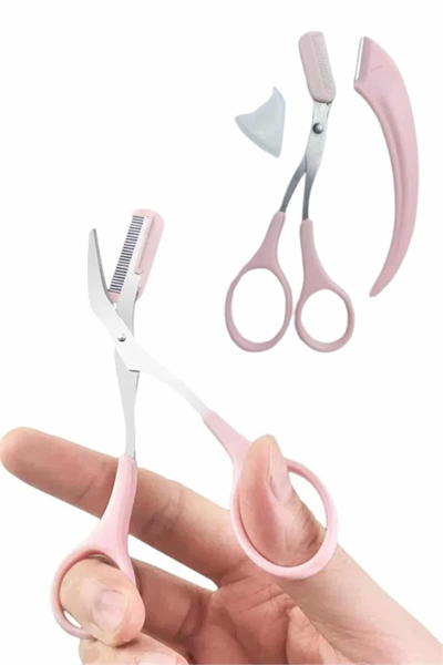 2li Kaş Bakım Seti Taraklı Kaş Makası Ve Kaş Usturası Kaş Şekillendirici