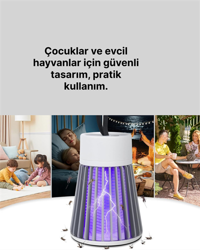 2’si 1 Arada LED Işıklı Elektrikli Böcek Öldürücü