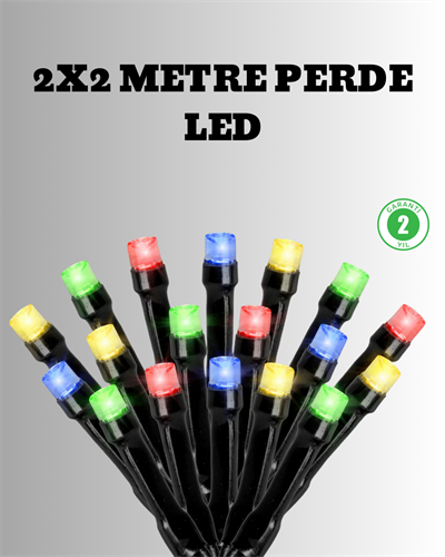 2x2 Metre Pil ile Çalışan Perde LED Işık – 8 Modlu Dekoratif
