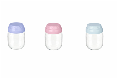 3 Adet Vintage Dekoratif Cam Kavanoz 425ml - 14,3 oz