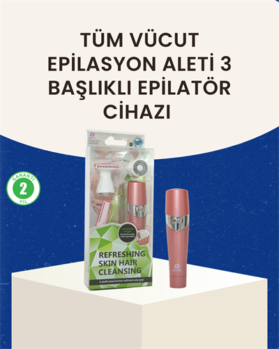 3 Başlıklı Kadın Yüz ve Vücut Tüy Temizleme Makinesi