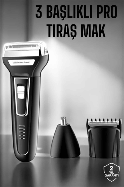 3 Başlıklı Kulak Ve Burun Tıraş Makinesi Erkeklere Özel