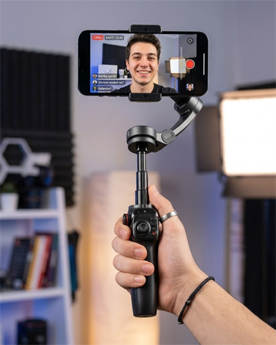 3 Eksen Telefon Gimbal Stabilizer Video Sabitleyici Vlog ve Çekim Aparatı