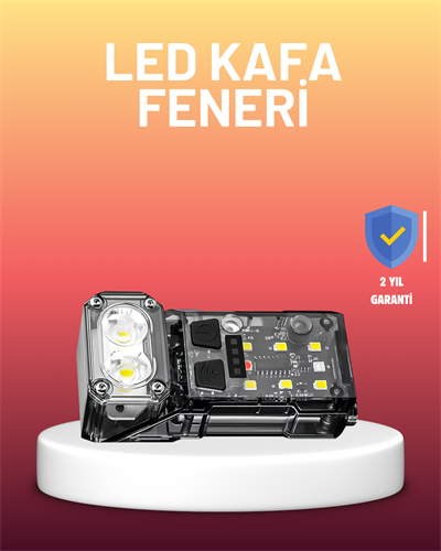 3 Fonksiyonlu LED Far El Feneri Çalışma Lambası Uzun Pil Ömürlü