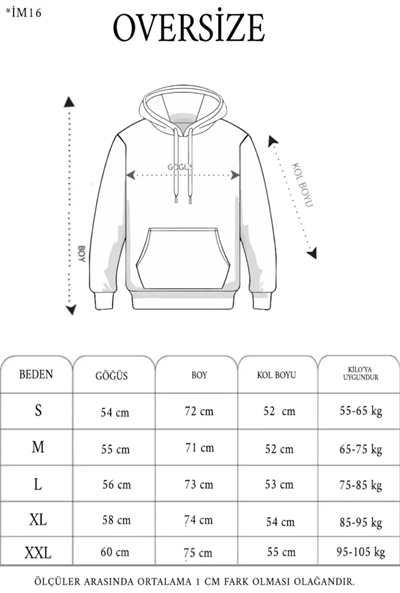 3 İplik Kapşonlu Sweatshirt Hoodie - Siyah