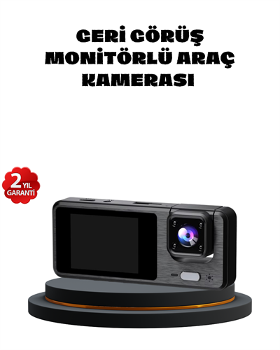 3 Kameralı Araç DVR 1080P Ön + HD Arka + İç Kamera Döngü Kayıt 2’’ Ekran