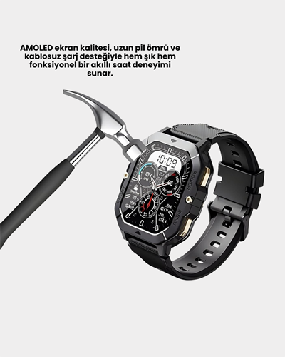 3 Kordonlu Akıllı Saat Uzun Pil Süreli