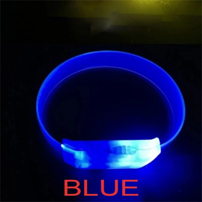 3 Modlu Pilli LED Işıklı Esnek Parti Bilekliği Mavi