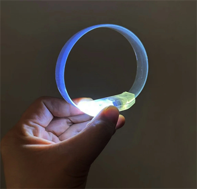 3 Modlu Pilli LED Işıklı Esnek Parti Bilekliği Beyaz