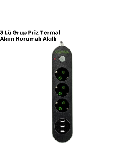 3 USB Portlu Üçlü Priz CXE103
