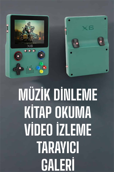3.5 İnç Ekran 1000 Oyunlu Oyun Konsolu El Atarisi Miüzik Dinleme ve Kitap Okuma