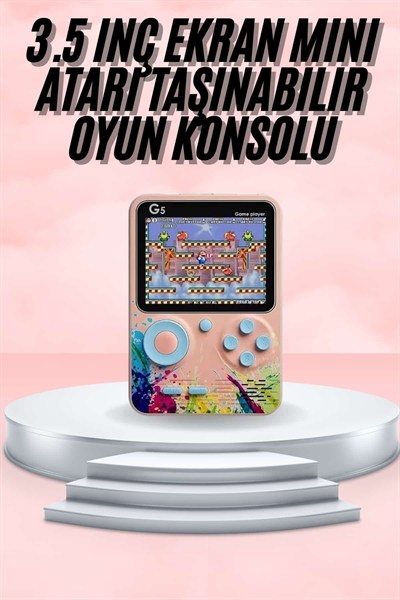 3.5 İnç Klasik Retro LCD Ekran 500 Oyunlu Oyun Konsolu Taşınabilir