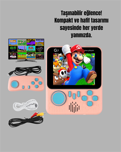3.5 İnç LCD Ekranlı 666 Oyunlu Taşınabilir Retro Oyun Konsolu