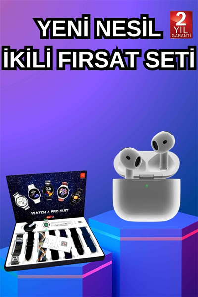 3.Nesil TWS Bluetooth Kulaklık Bluetooth Bağlantılı Akıllı Saat Amoled Ekran Plastik Hasır Kordon