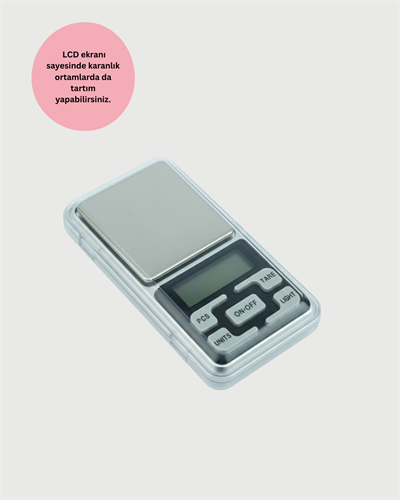 300 Gr Hassas Cep Terazisi Mavi Işıklı LCD Ekranlı