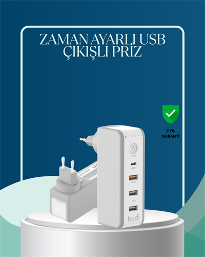 30W Type C Şarj Cihazı Zamanlayıcılı Çok Portlu Tasarım