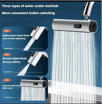 360 Derece Döner Musluk Başlığı