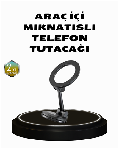 360° Dönebilen Katlanır Manyetik Araç Telefon Tutucu – MagSafe Uyumlu, Kompakt ve Şık Tasarım