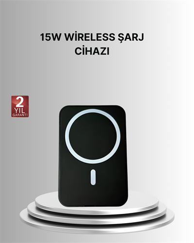 360° Döner Başlıklı MagSafe Araç Telefon Tutucu 15W Güvenli Kablosuz Şarj