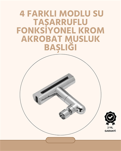 360° Dönüşlü Su Akışı Başlığı | 4ü 1 Arada Kullanım