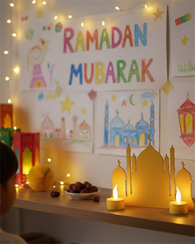 3D Cami Masa Üstü Dekor 2 Pilli LED Mumlu Hediye Set