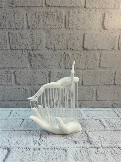 3D El İnsan Figürü Beyaz İskandinav Tarzı Dekoratif Obje