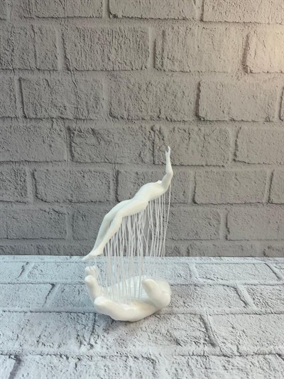 3D El İnsan Figürü Beyaz İskandinav Tarzı Dekoratif Obje