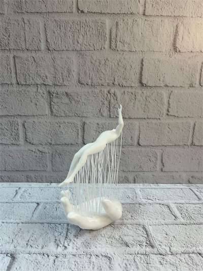 3D El İnsan Figürü Beyaz İskandinav Tarzı Dekoratif Obje