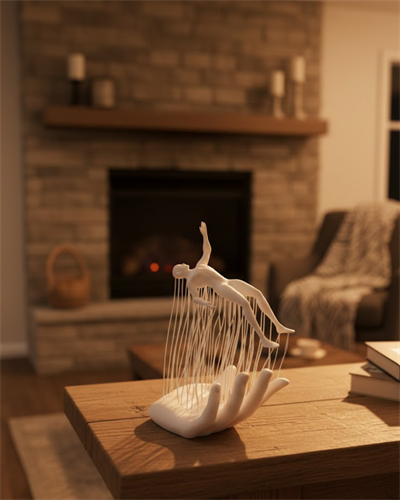 3D El İnsan Figürü Beyaz İskandinav Tarzı Dekoratif Obje