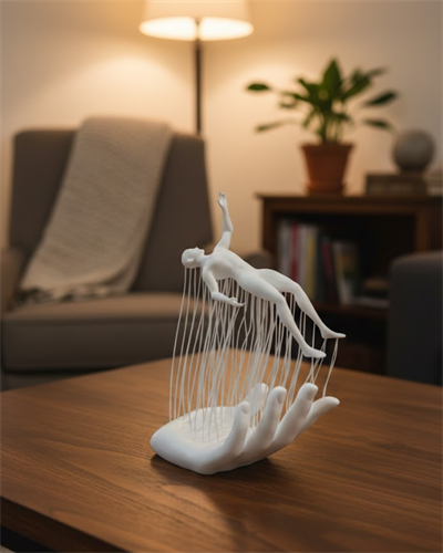 3D El İnsan Figürü Beyaz Modern Sanatsal Dekoratif Biblo