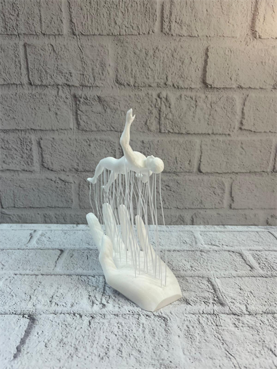 3D El İnsan Figürü Beyaz Modern Sanatsal Dekoratif Biblo