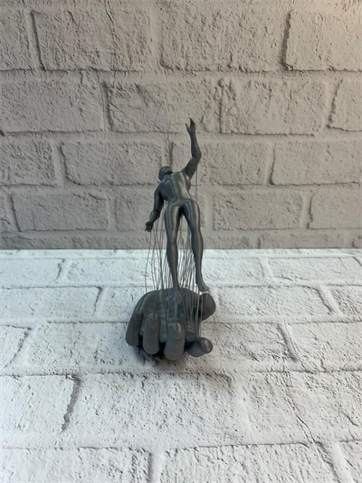 3D El İnsan Figürü Gri Soyut Modern Dekoratif Biblo