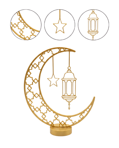 3D Hilal Cami Biblo 20x20 cm Özel Tasarım Özel Baskı Ürün