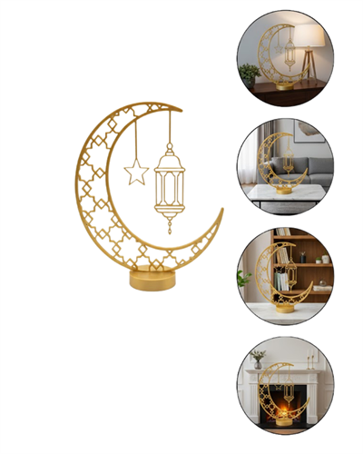 3D Hilal Cami Biblo 20x20 cm Özel Tasarım Özel Baskı Ürün